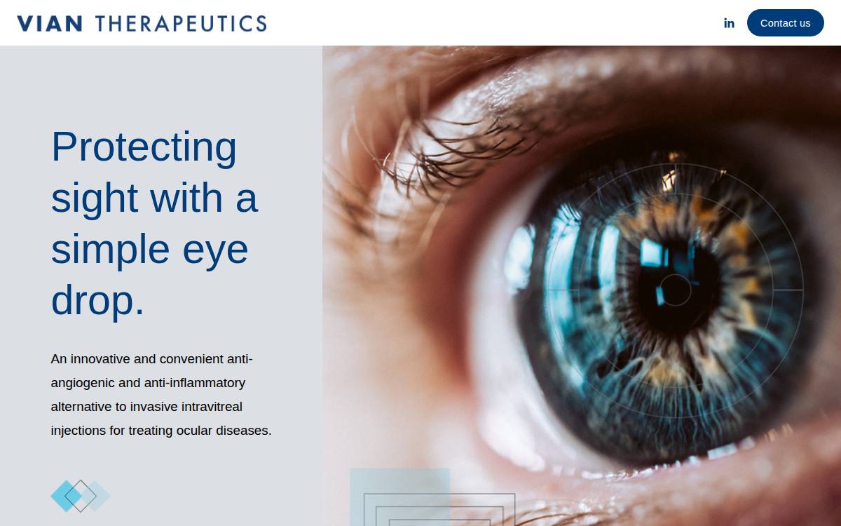 VIAN Therapeutics website preview