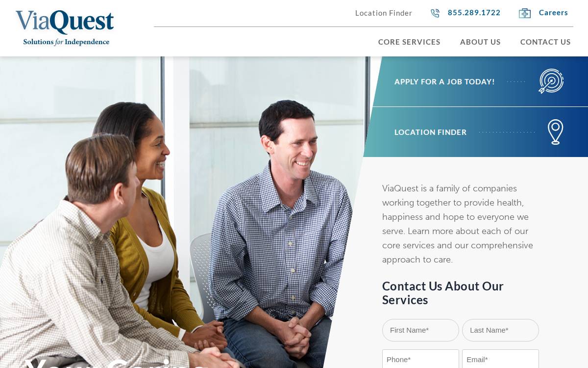 ViaQuest website preview