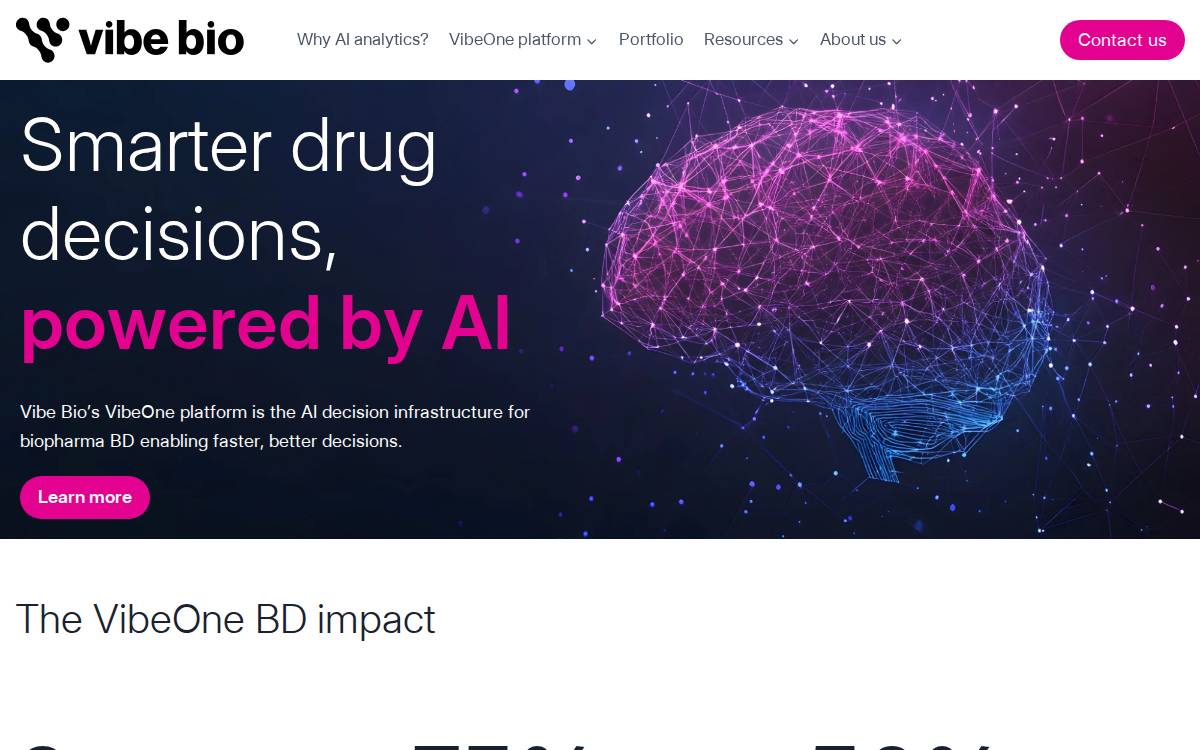 Vibe Bio website preview