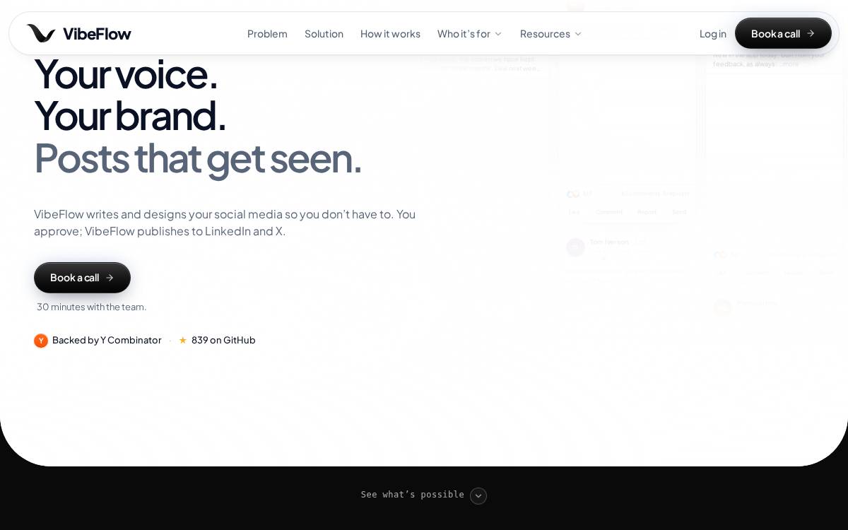 VibeFlow website preview