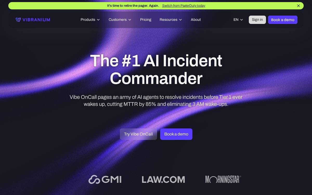 Vibranium website preview