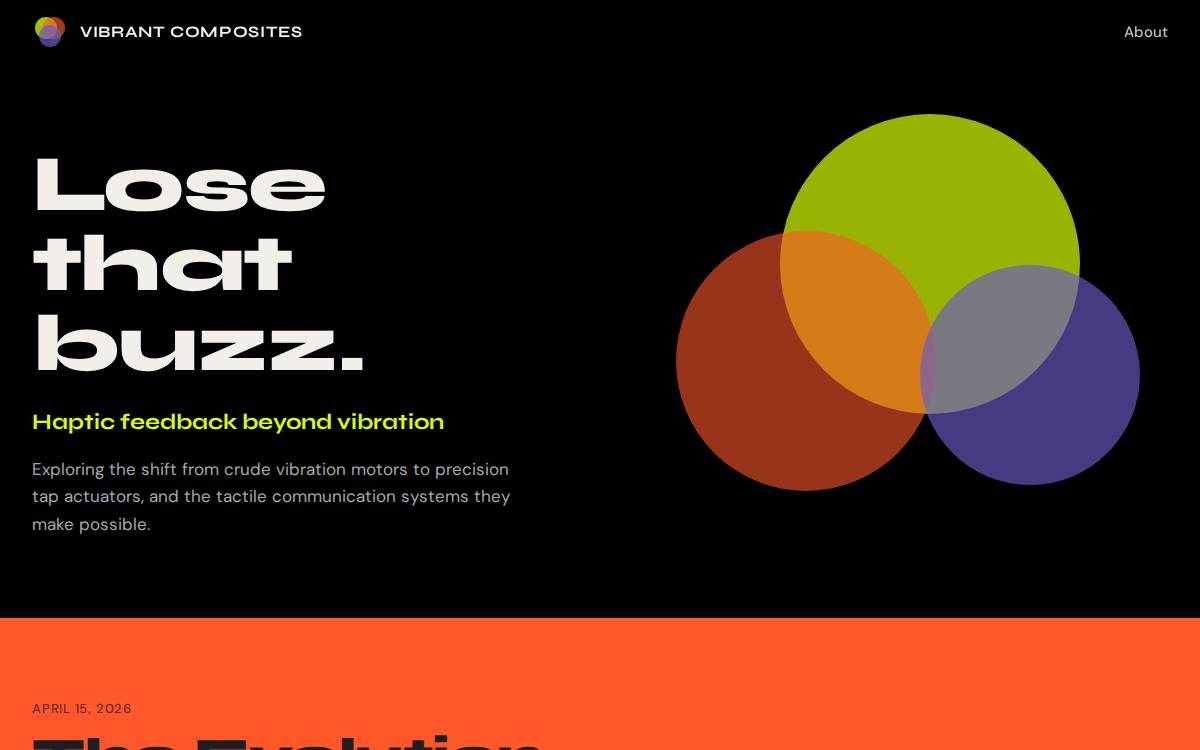 Vibrant Composites website preview