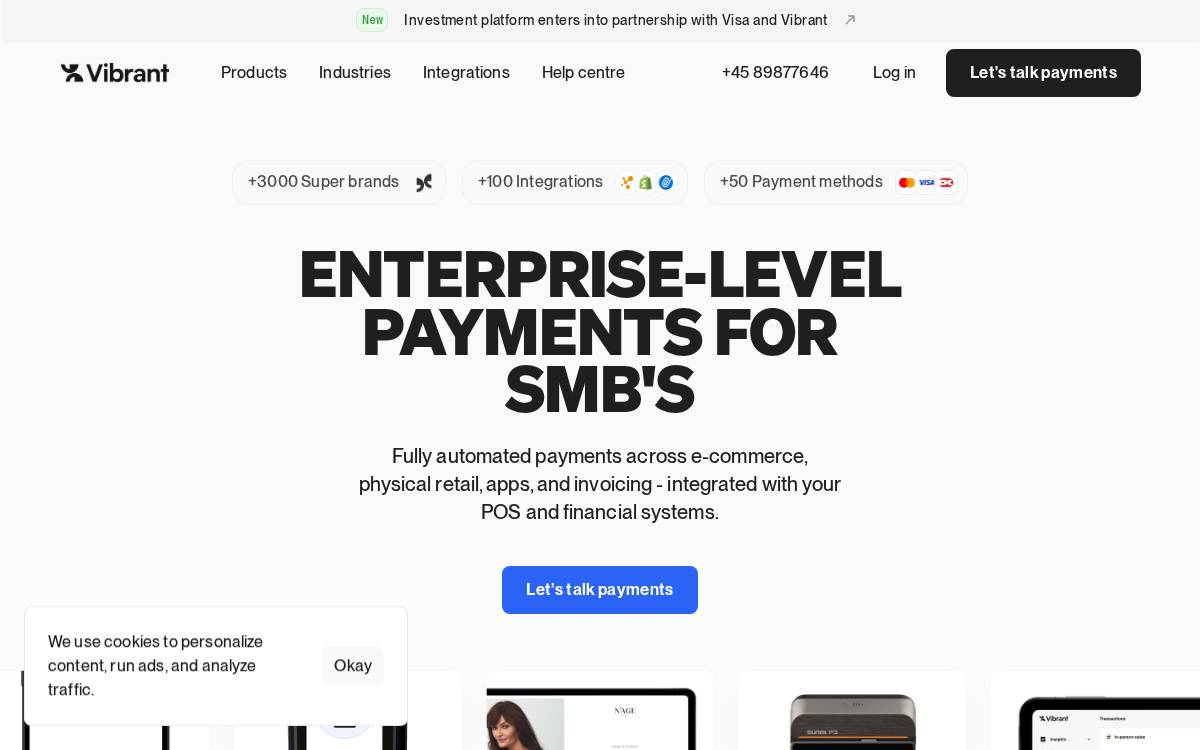 Vibrant website preview