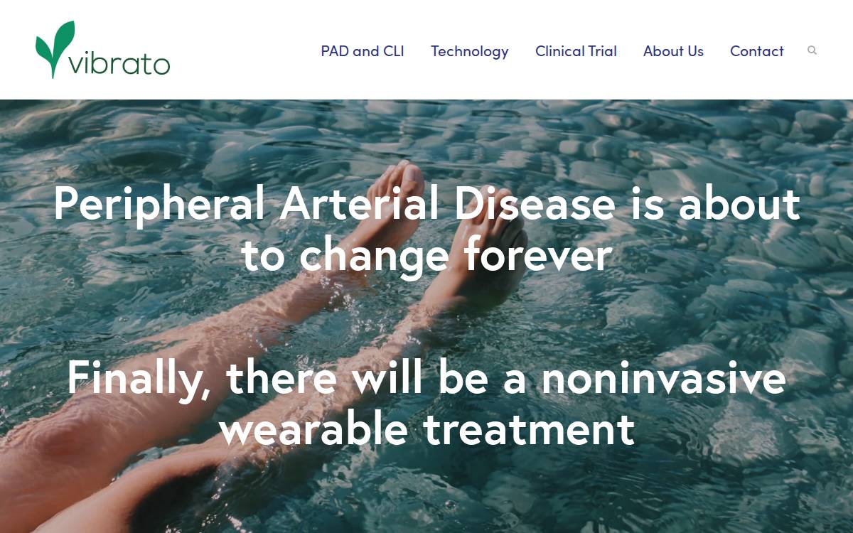 Vibrato Medical website preview