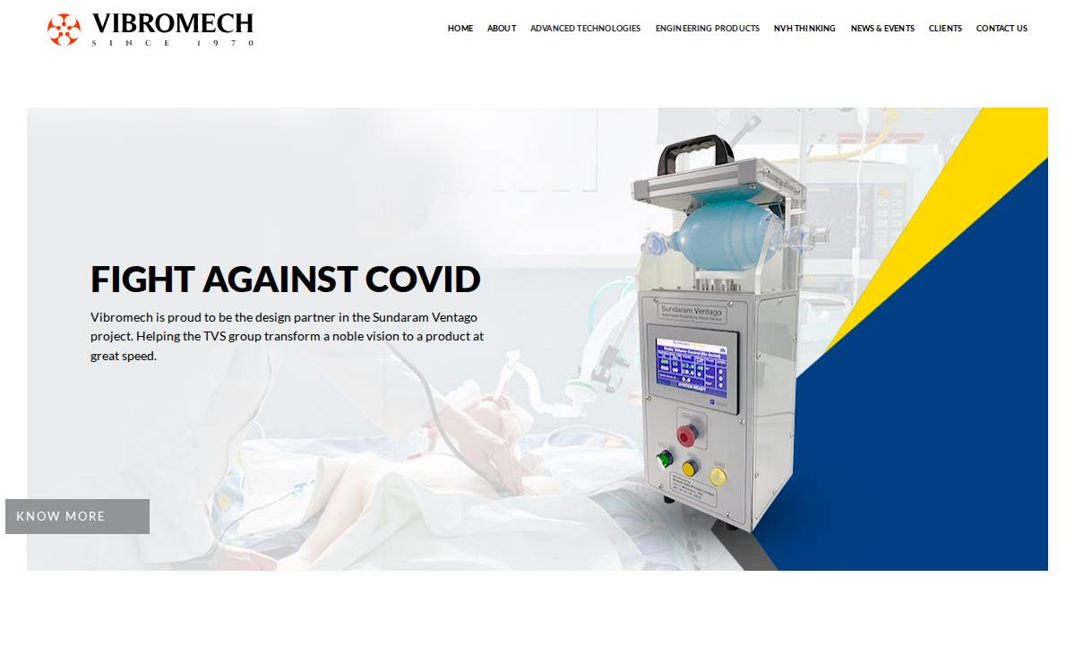Vibromech website preview