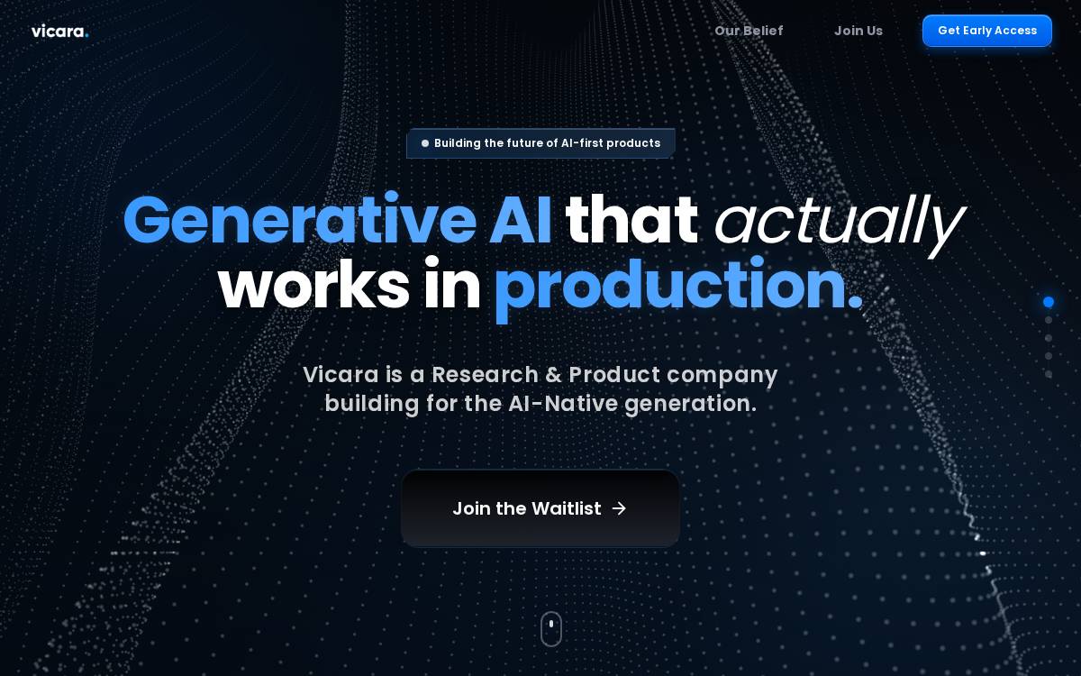 Vicara website preview