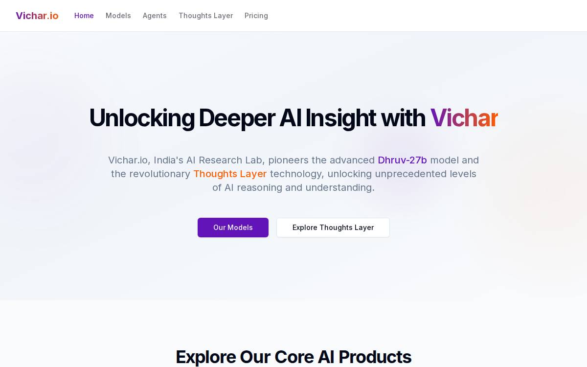 Vichar website preview