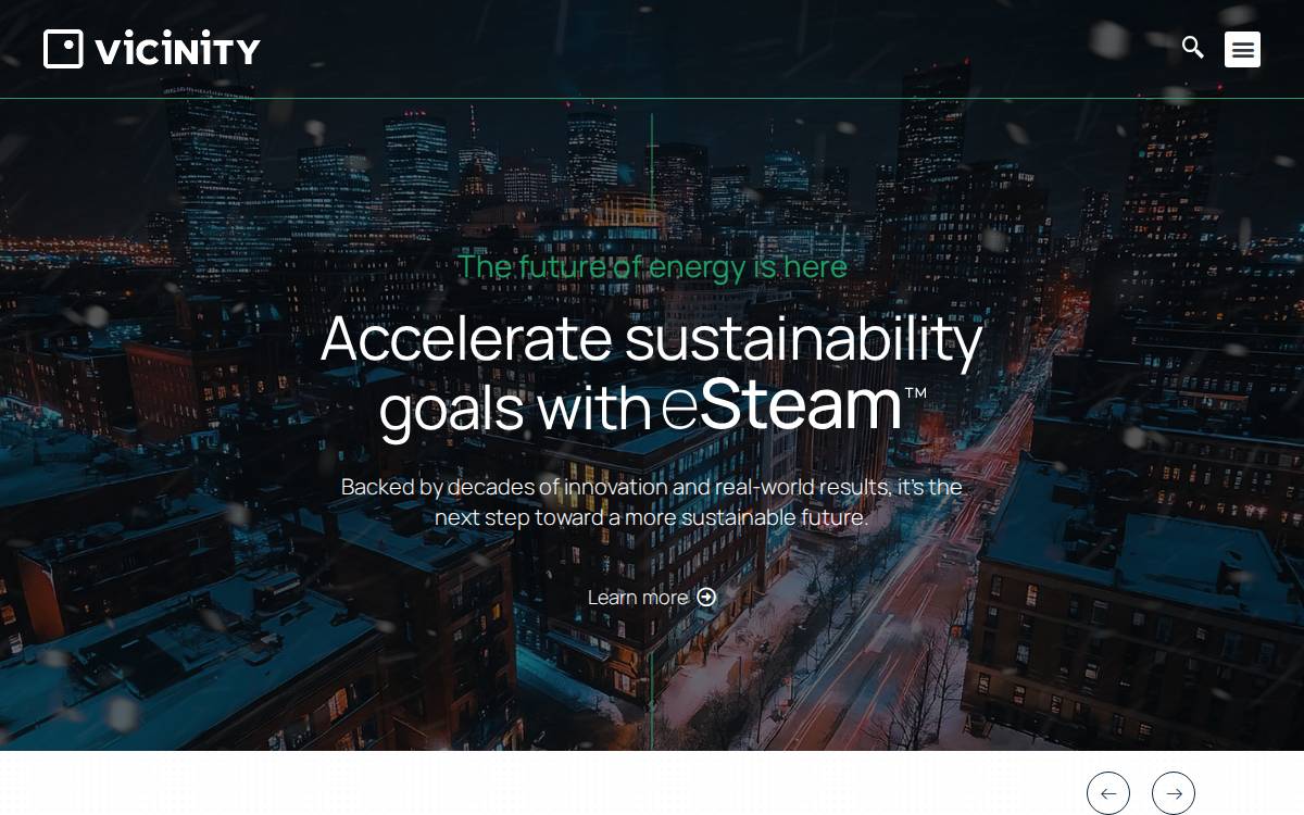 Vicinity Energy website preview