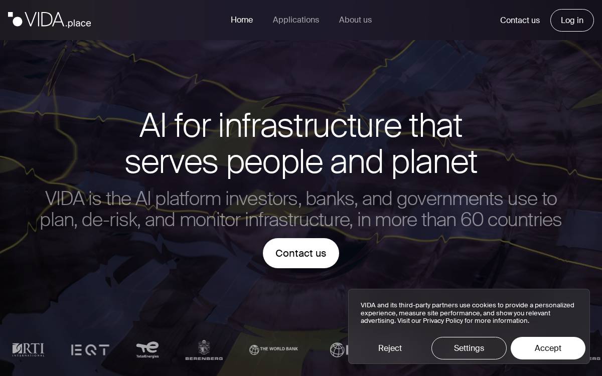 Vida website preview