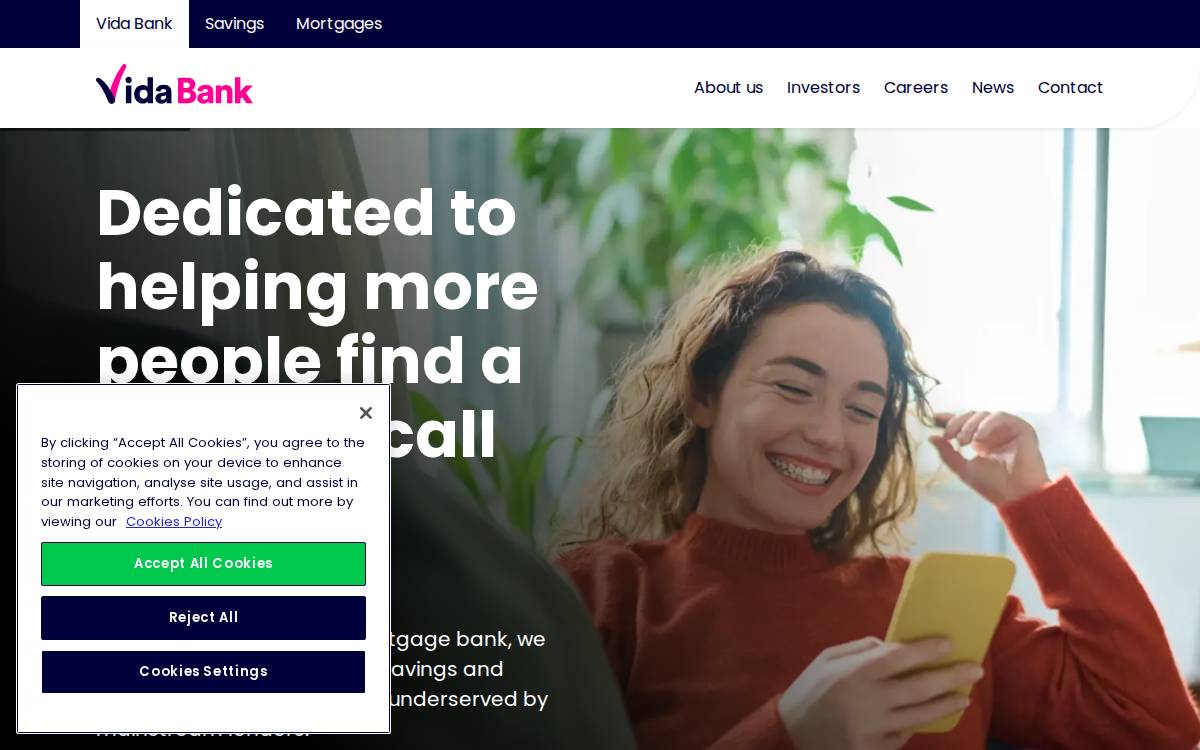 Vidabank website preview