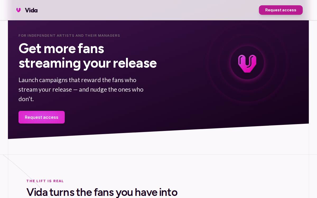 Vidanow website preview