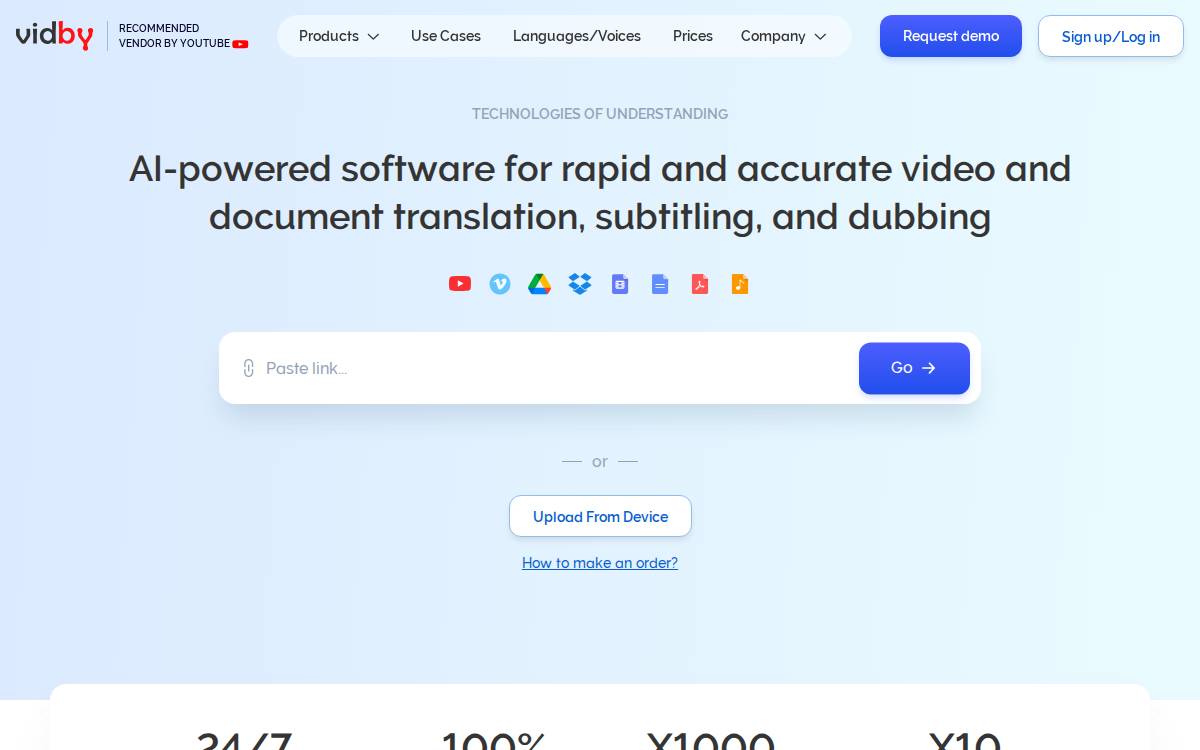 Vidby website preview