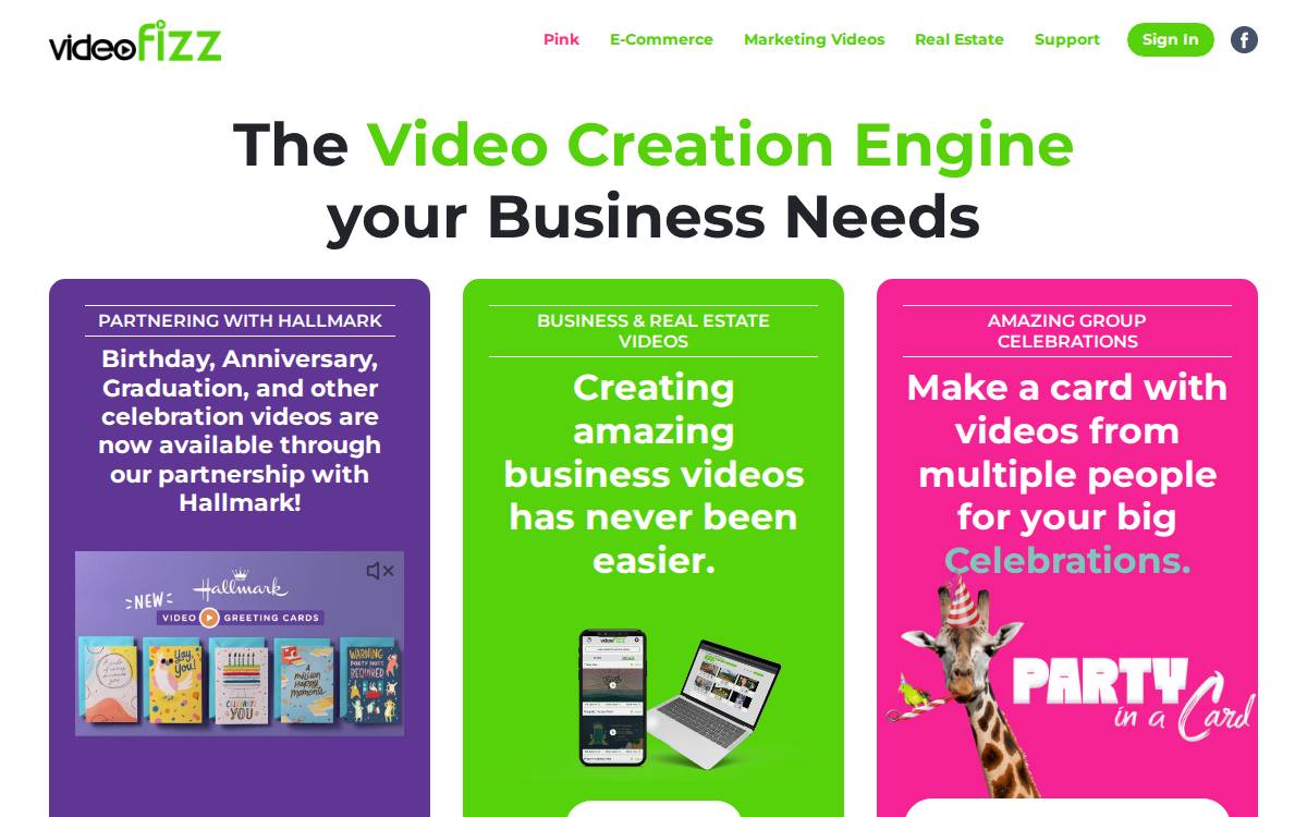 VideoFizz website preview