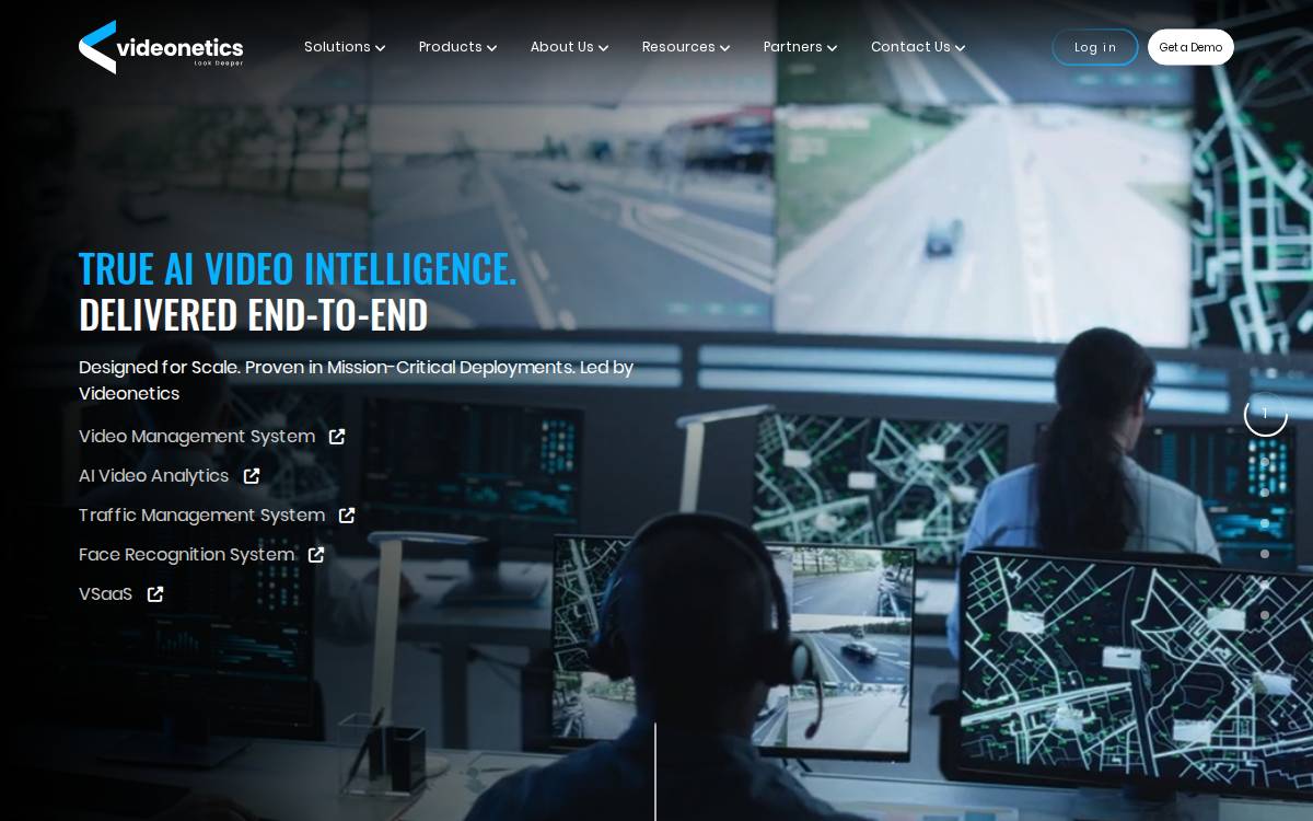 Videonetics website preview