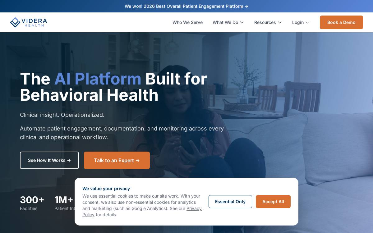 Videra Health website preview
