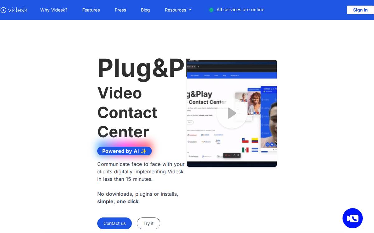 Videsk website preview