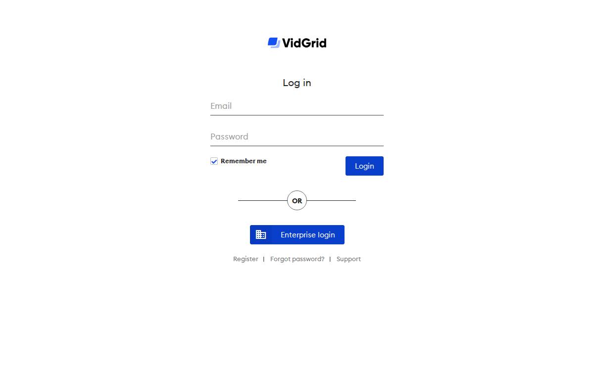 VidGrid website preview