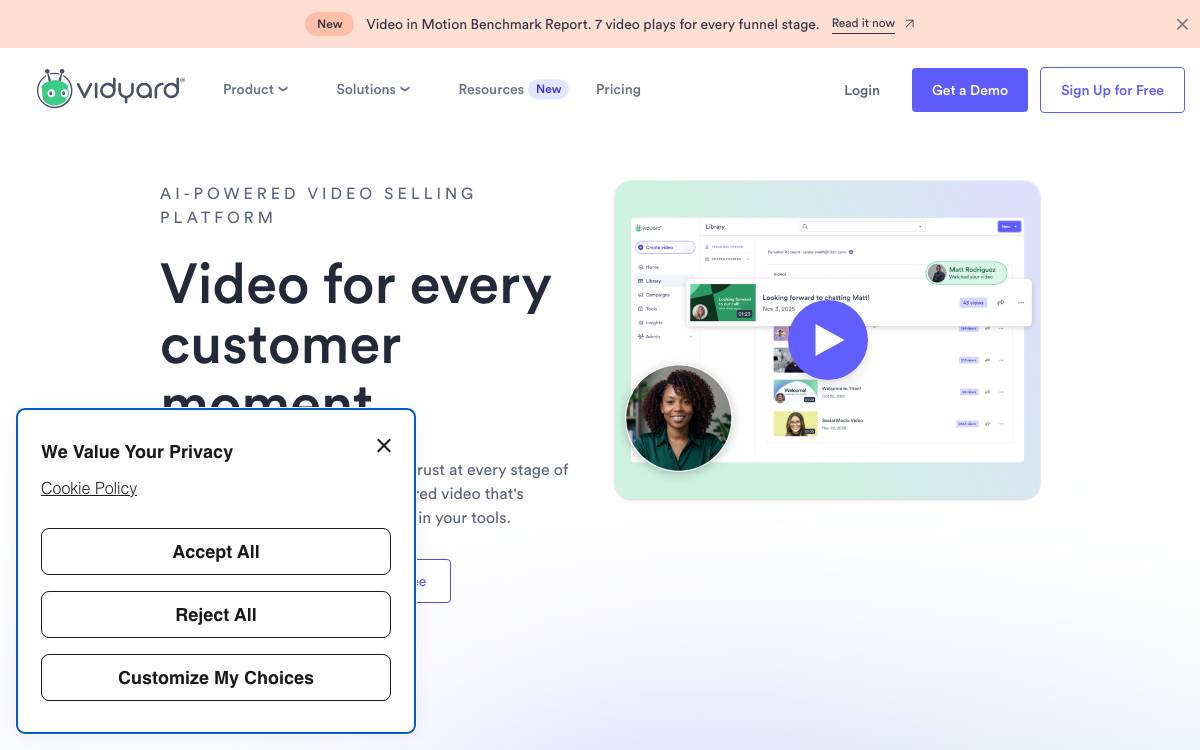 Vidyard website preview