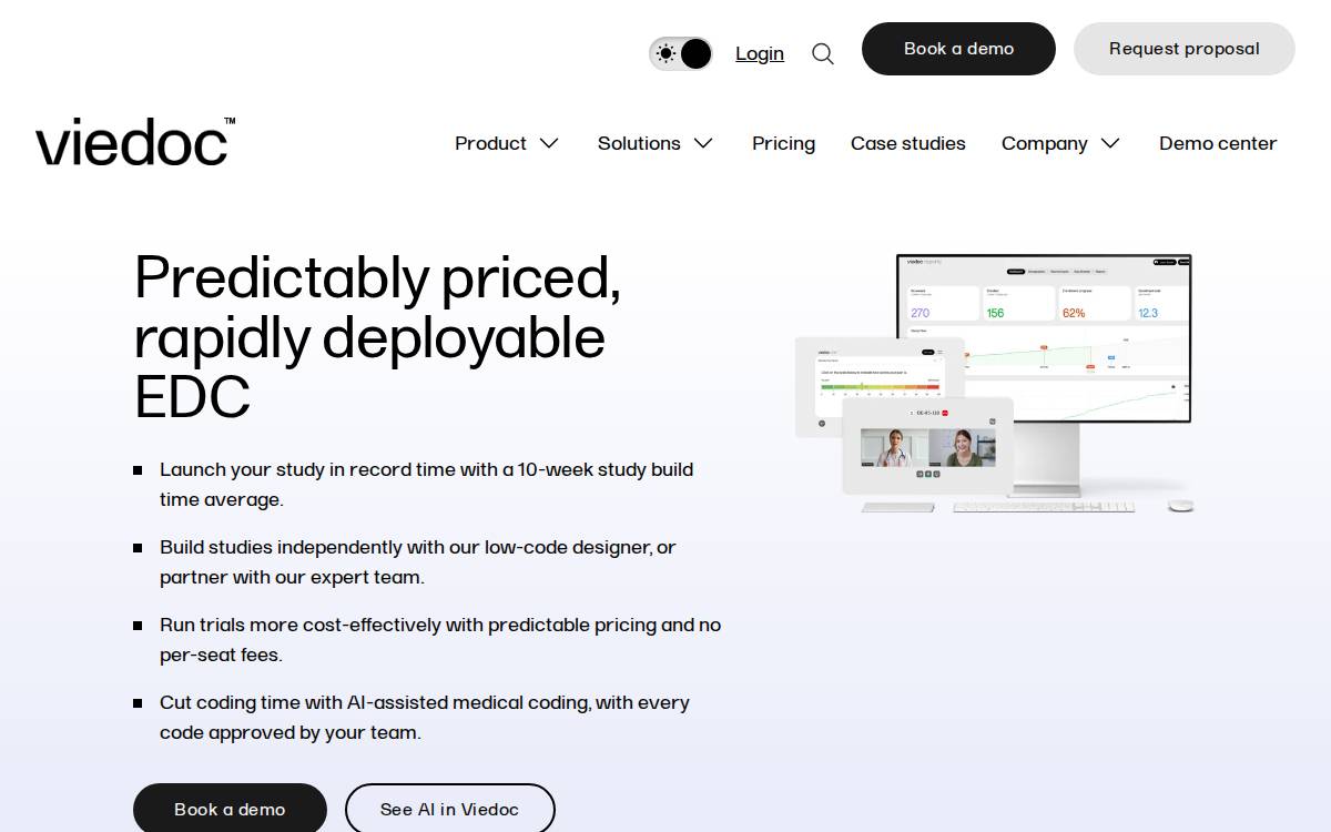 Viedoc website preview