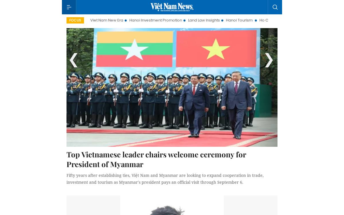 Việt Nam News website preview