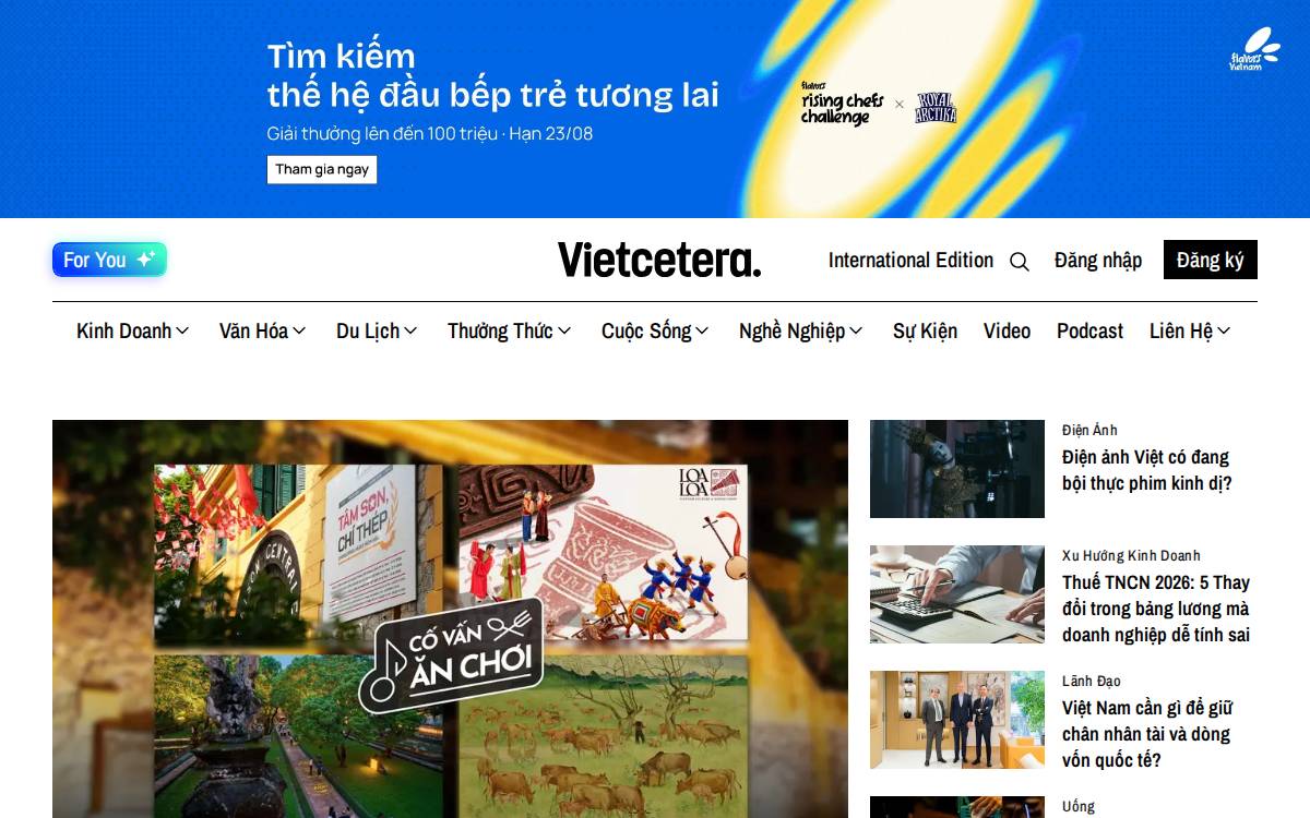 Vietcetera website preview