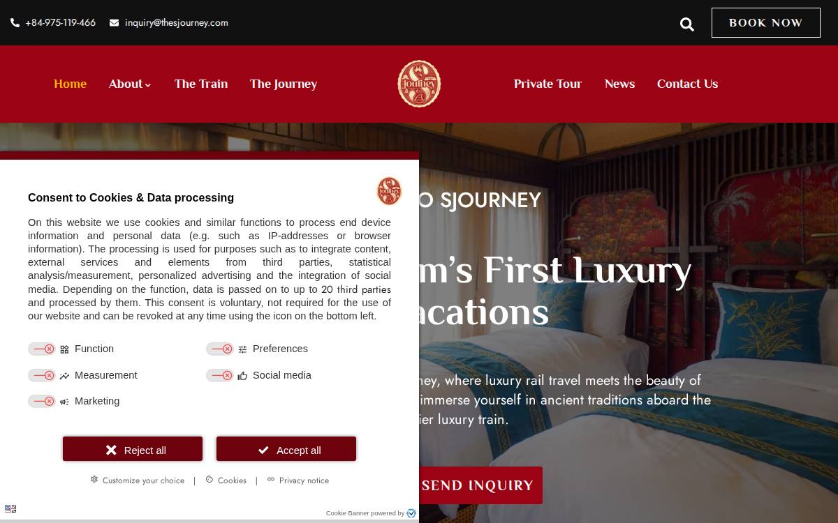 Vietnamluxuryexpress website preview