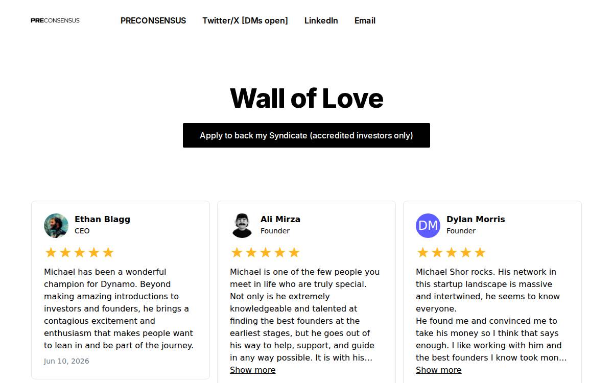 View on founderNPS.com website preview