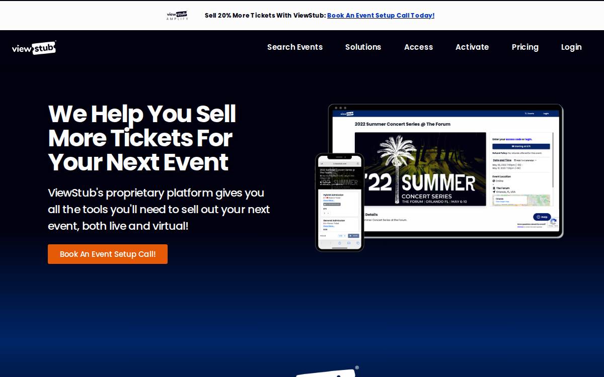 Viewstub website preview