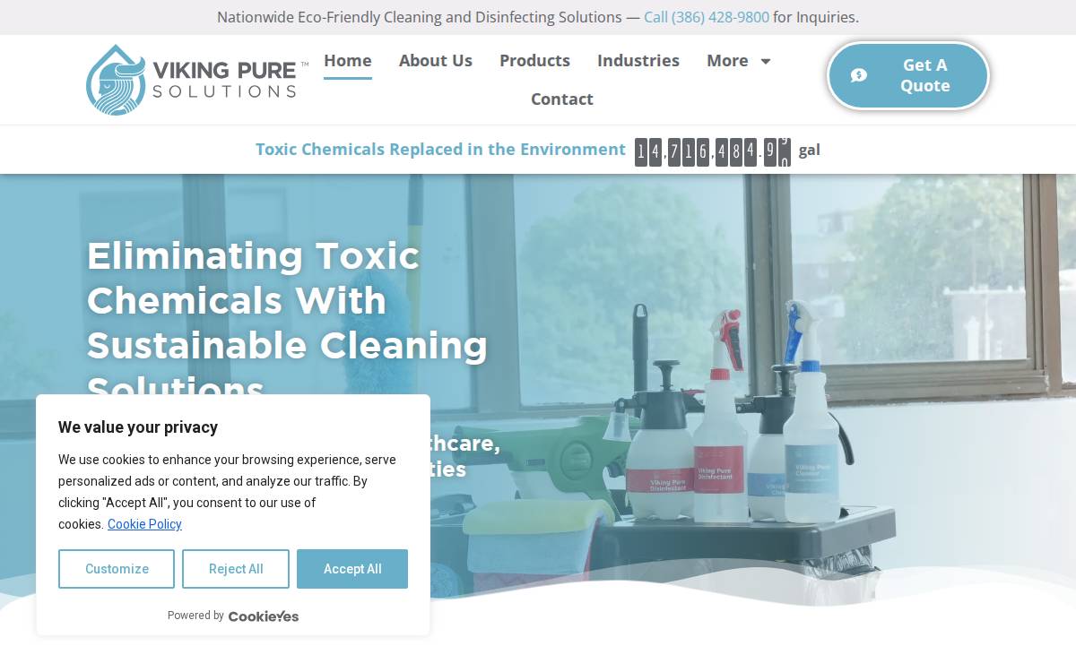 Viking Pure Solutions website preview