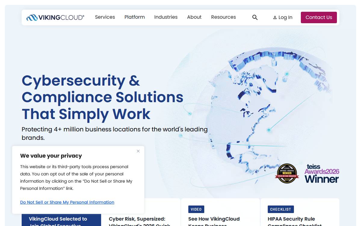 VikingCloud website preview
