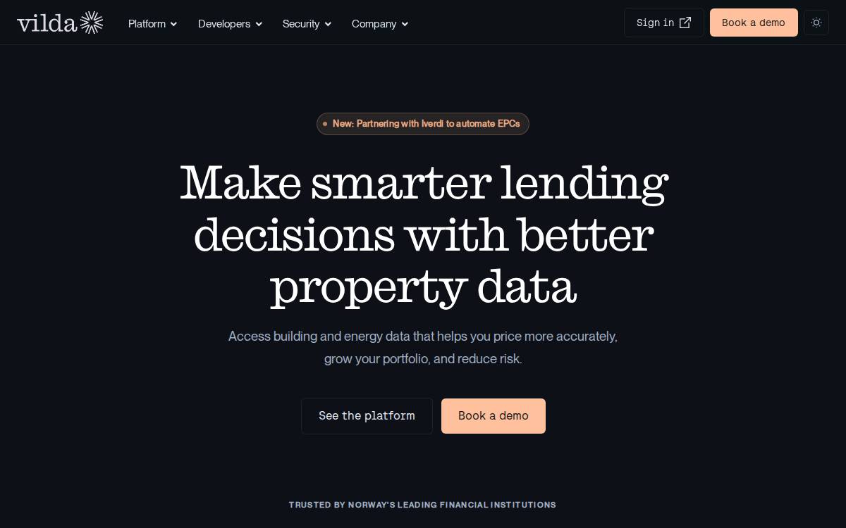 Vilda website preview
