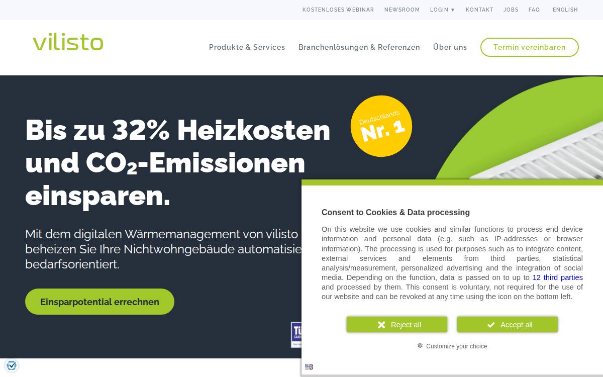 Vilisto website preview