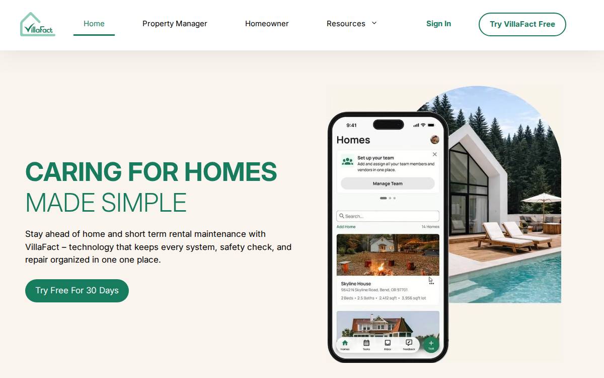 VillaFact website preview