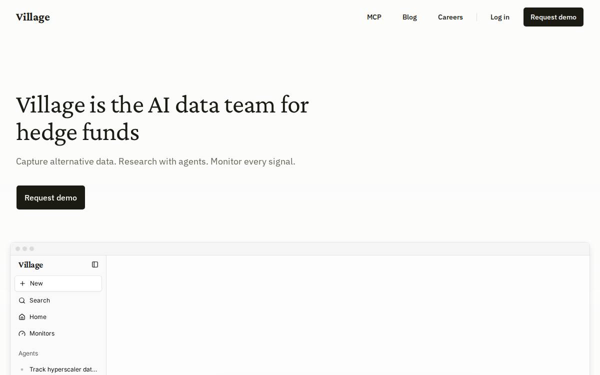 Village website preview