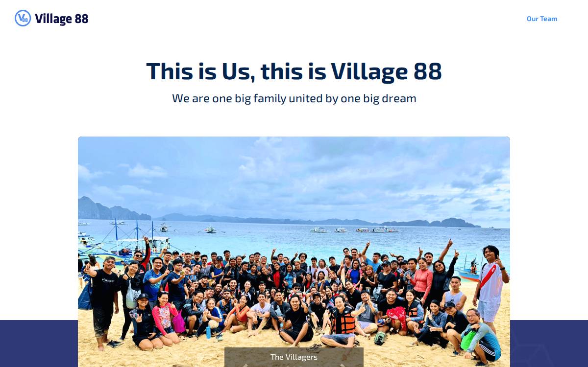 village 88 website preview