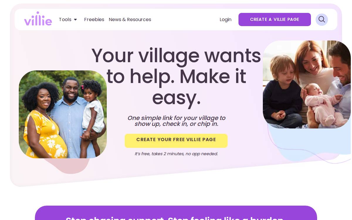 Villie website preview