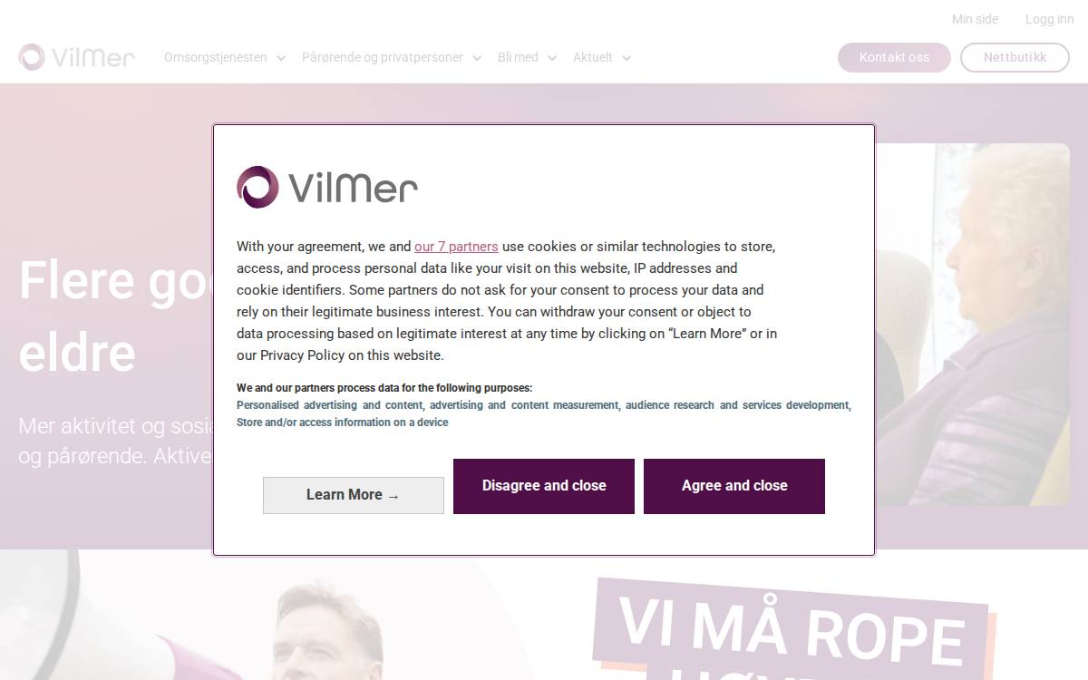 VilMer website preview