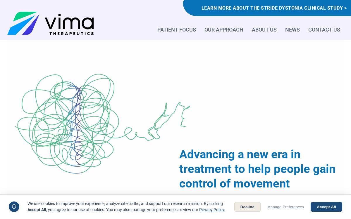 Vima Therapeutics, Inc. website preview
