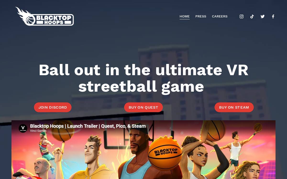 Vinci Games website preview