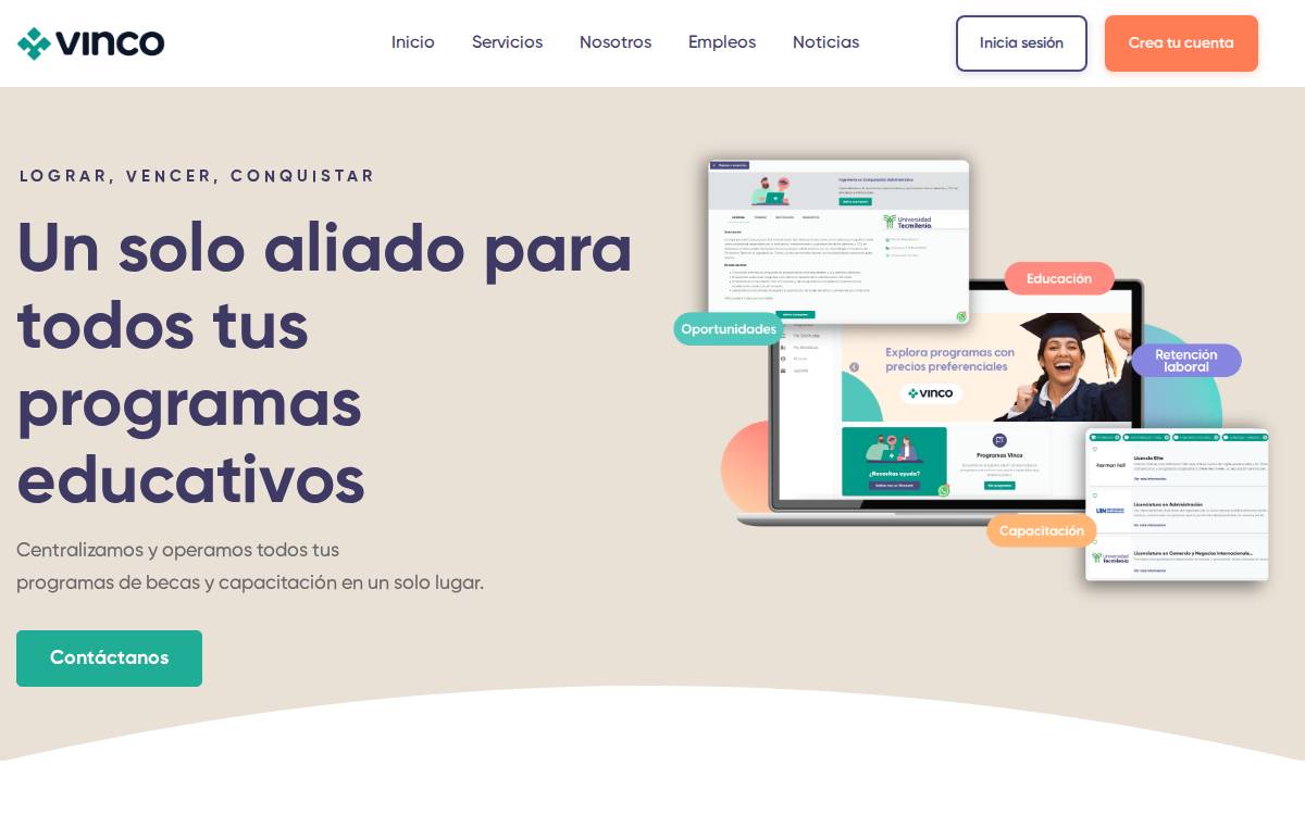 Vinco website preview