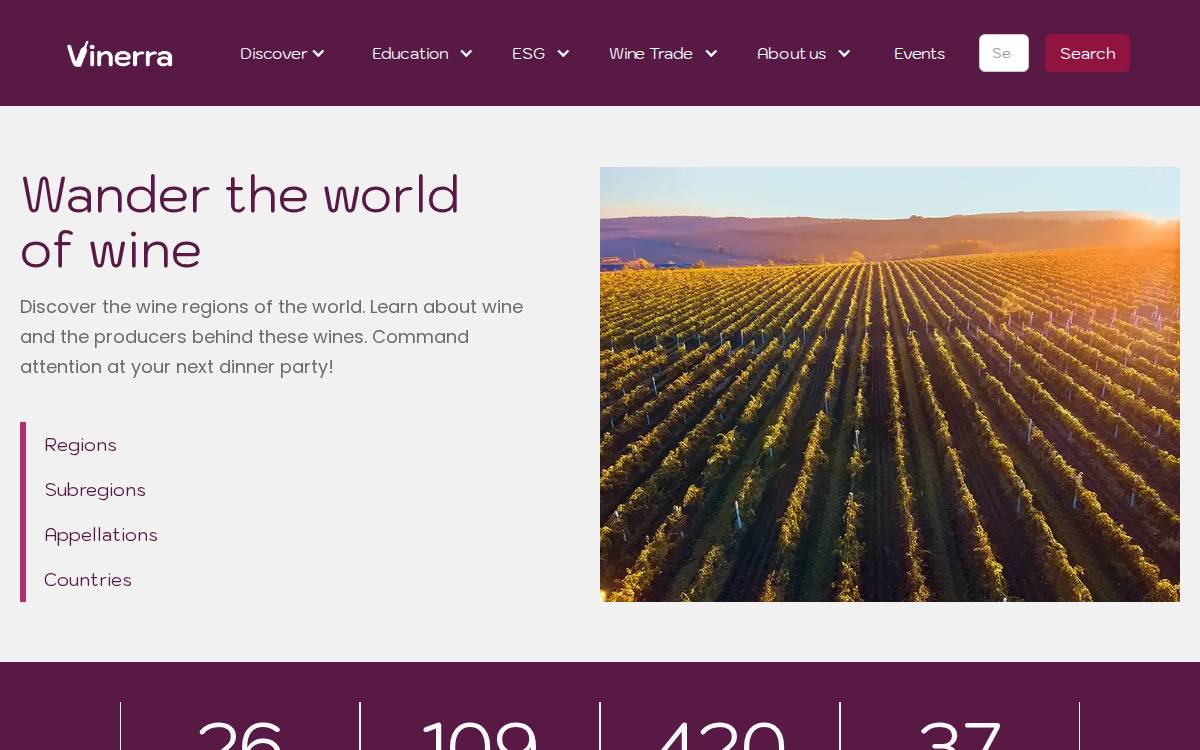 Vinerra website preview