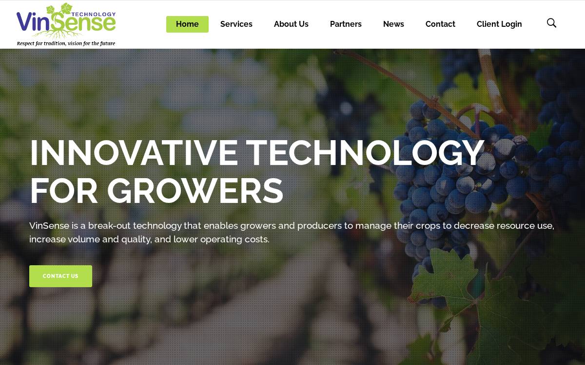 VinSense website preview