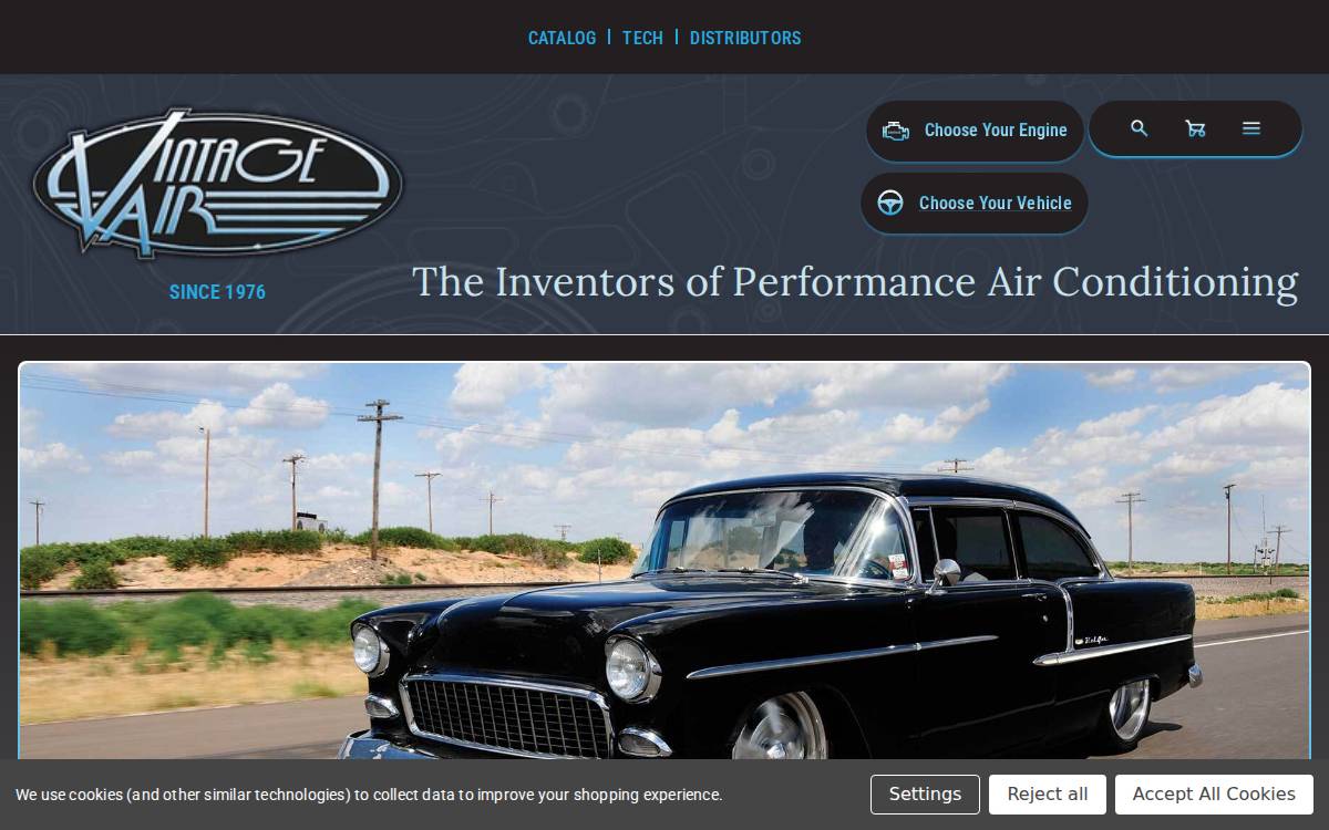 Vintage Air website preview