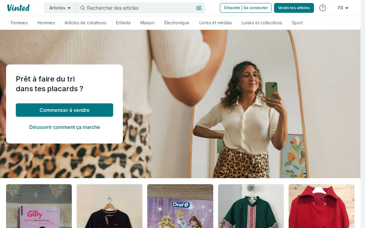 Vinted website preview