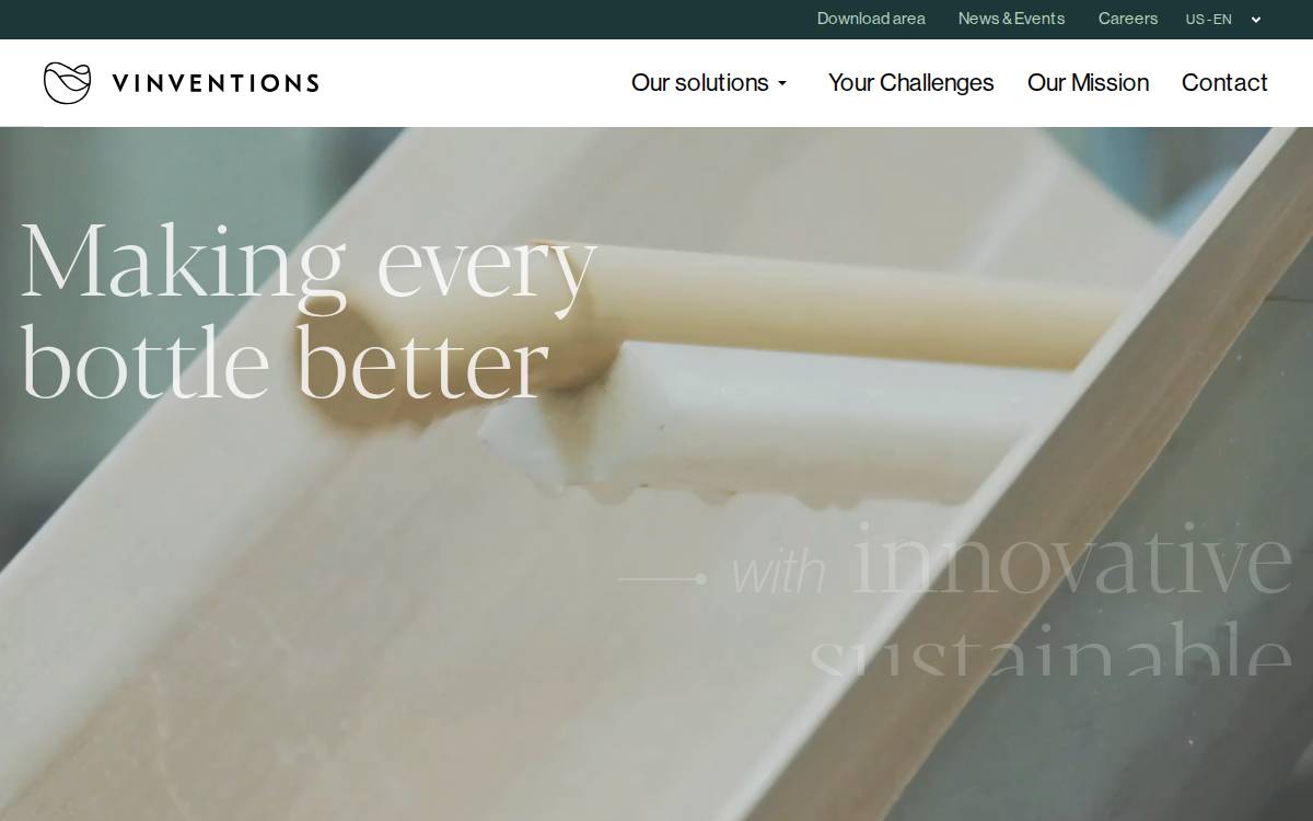 Vinventions website preview