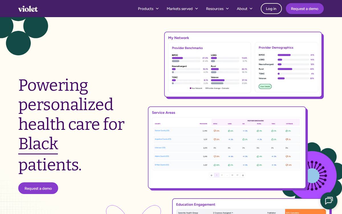 Violet website preview