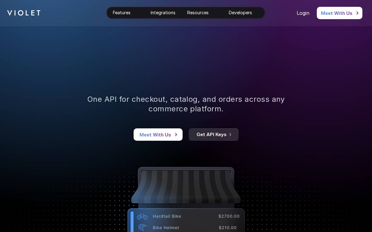 Violet website preview