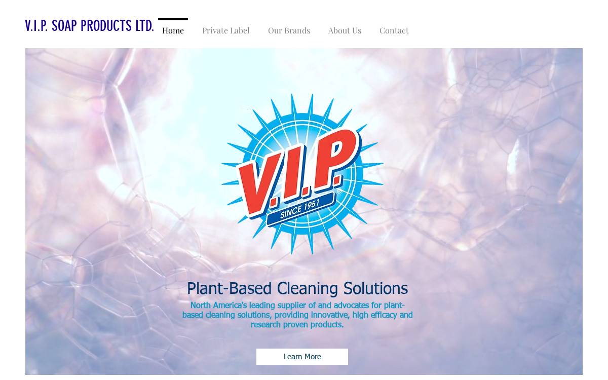 Vip Soap Products website preview