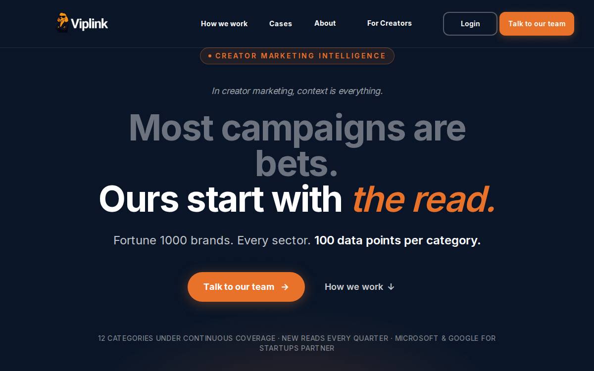 Viplink website preview