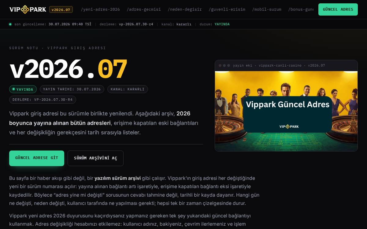 Vippark website preview